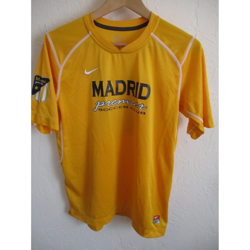 nike madrid premier soccer club jersey yellow #17 Size XL